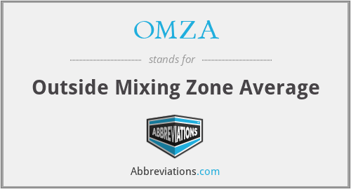 What is the abbreviation for outside mixing zone average?